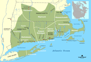 Tribal territories of Southern New England in the 1600s