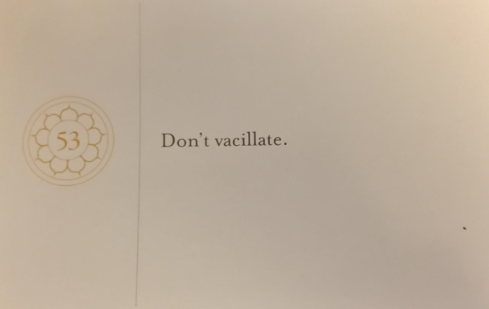 Don't Vascillate -- Pema Chodron Compassion Card Don't Vascillate -- Pema Chodron Compassion Card